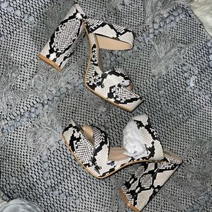 Snake Print Fashion Nova Heels